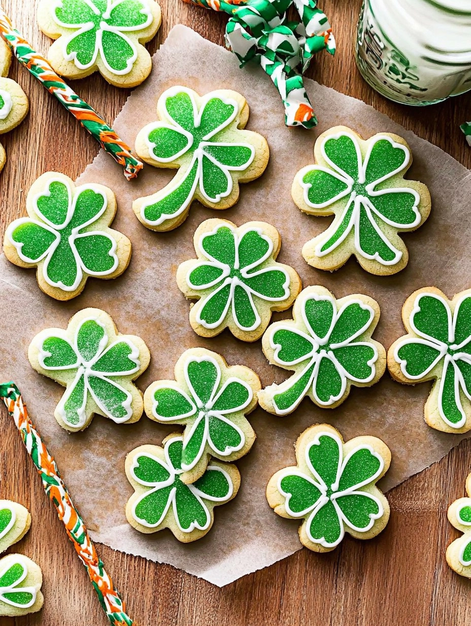 Shamrock Sugar Cookies | Decorated St Patrick's Day Cookies