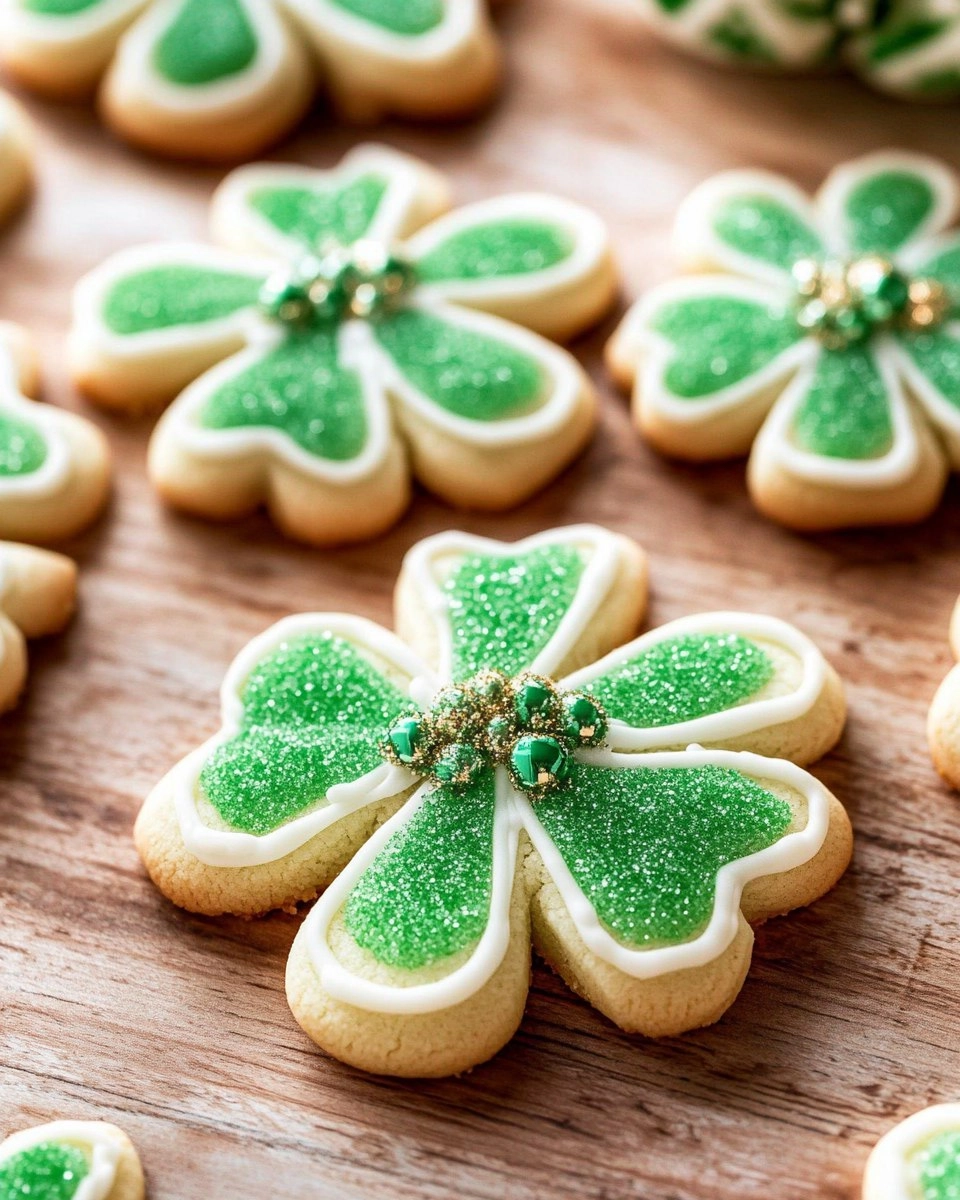 Shamrock Sugar Cookies | Decorated St Patrick's Day Cookies