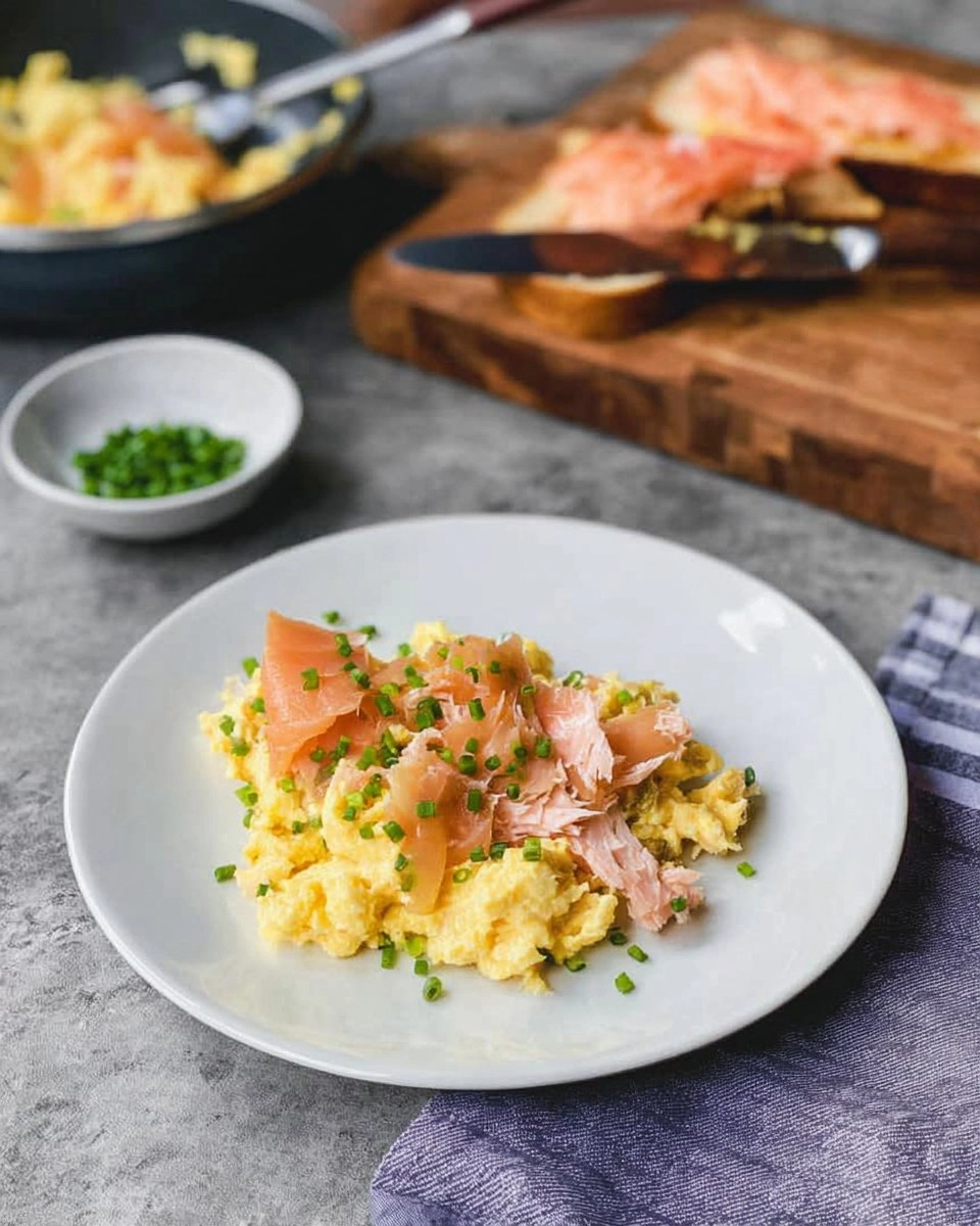 Soft Scrambled Eggs with Smoked Salmon & Chives (Toast or Bagel) 2 Soft-Scrambled-Eggs-with-Smoked-Salmon-Chives-Toast-or-Bagel-Recipe