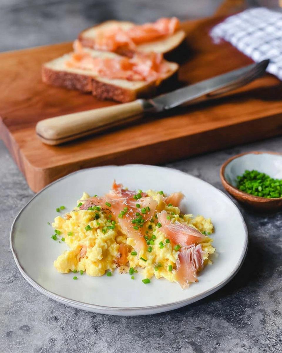 Soft Scrambled Eggs with Smoked Salmon & Chives (Toast or Bagel) 67 Soft Scrambled Eggs with Smoked Salmon & Chives (Toast or Bagel)
