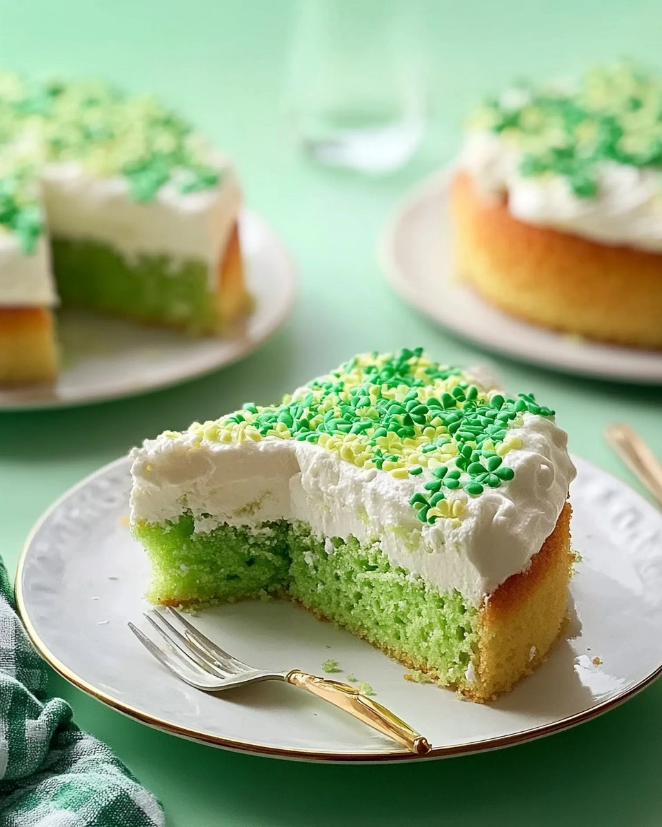 St. Patricks Day Lime Poke Cake