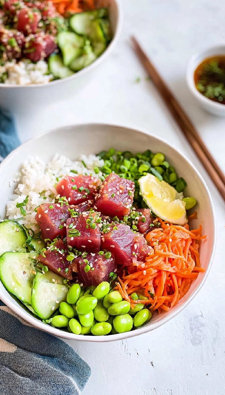 Ahi Tuna Poke Bowls