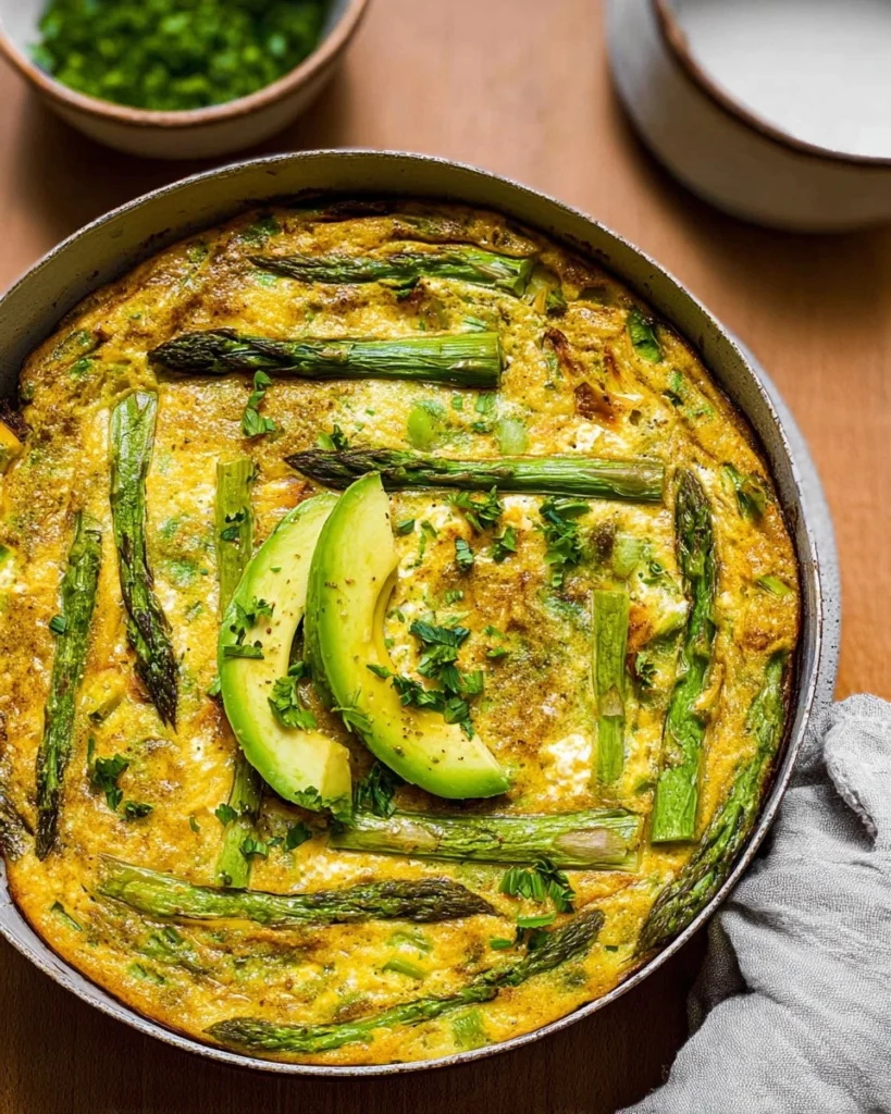 Asparagus-Frittata-with-Goat-Cheese-Sweet-Potatoes-Recipe