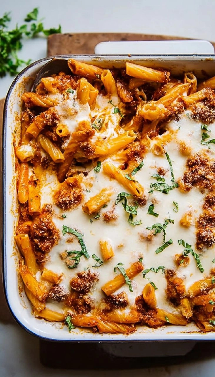 Cheesy Baked Ziti | Easy Weeknight Pasta Bake with Ricotta & Mozzarella