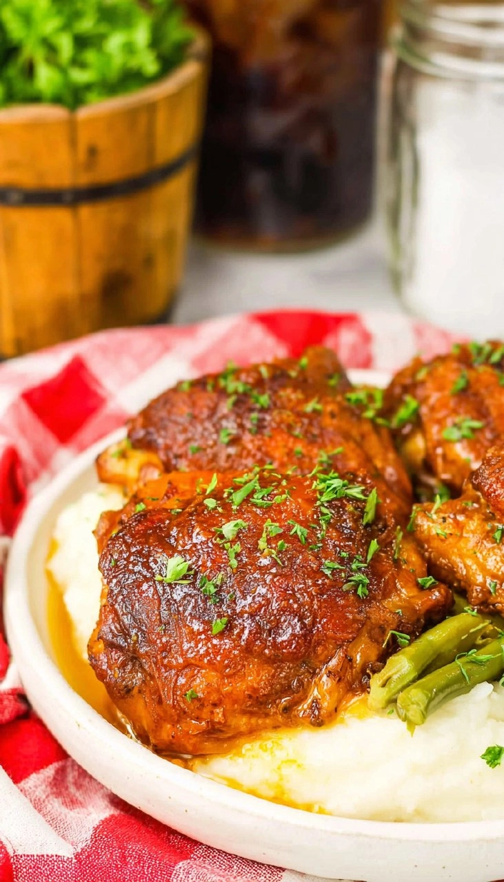 Crockpot Carolina Gold Bbq Chicken Thighs
