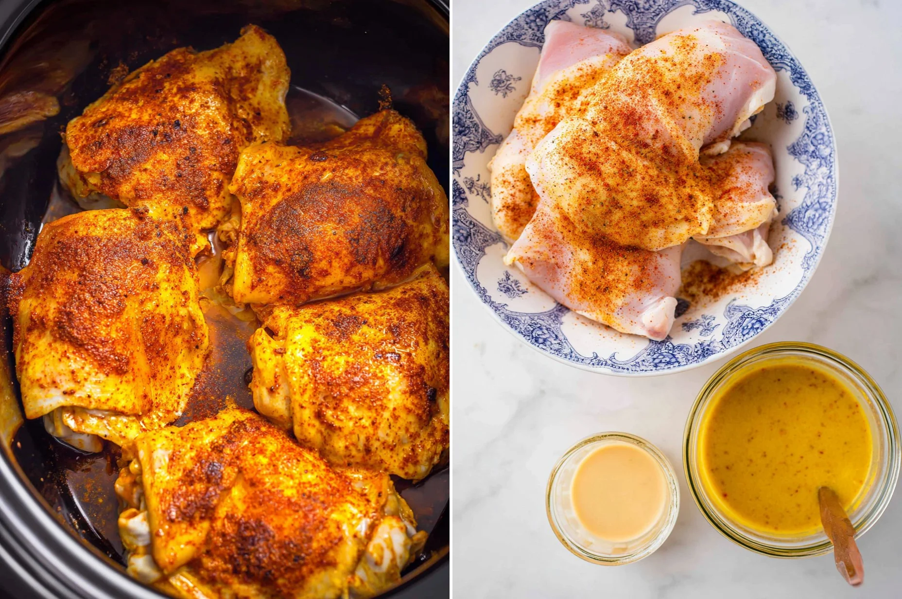 Crockpot Carolina Gold Bbq Chicken Thighs