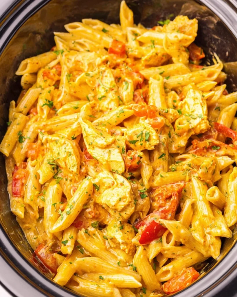Crockpot-Chicken-Fajita-Pasta-Recipe