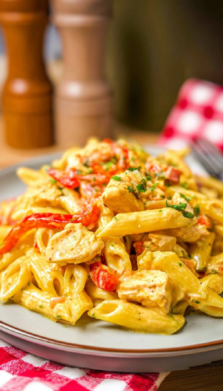Crockpot Chicken Fajita Pasta