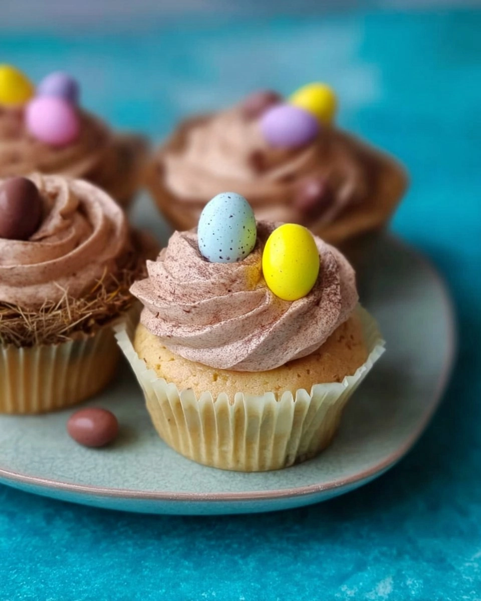 Easter-Nest-Cupcakes-Vanilla-Sponge-with-Chocolate-Buttercream-Mini-Eggs-Recipe