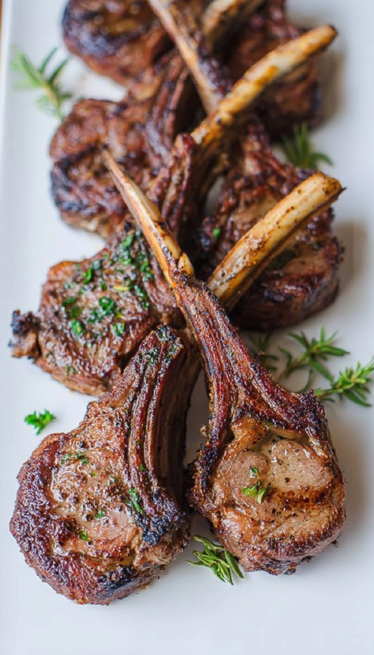 Garlic & Herb Crusted Lamb Chops (Easter Centerpiece)