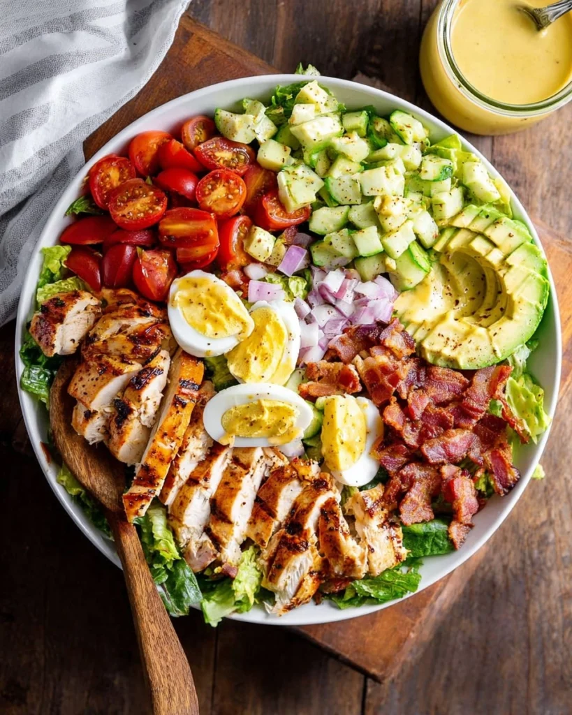 Healthy-Grilled-Chicken-Cobb-Salad-with-Honey-Dijon-Dressing-Recipe