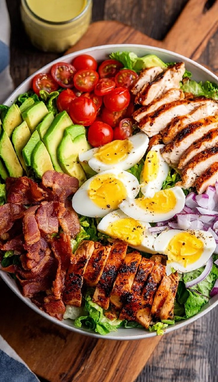 Healthy Grilled Chicken Cobb Salad with Honey Dijon Dressing 120 Healthy Grilled Chicken Cobb Salad with Honey Dijon Dressing