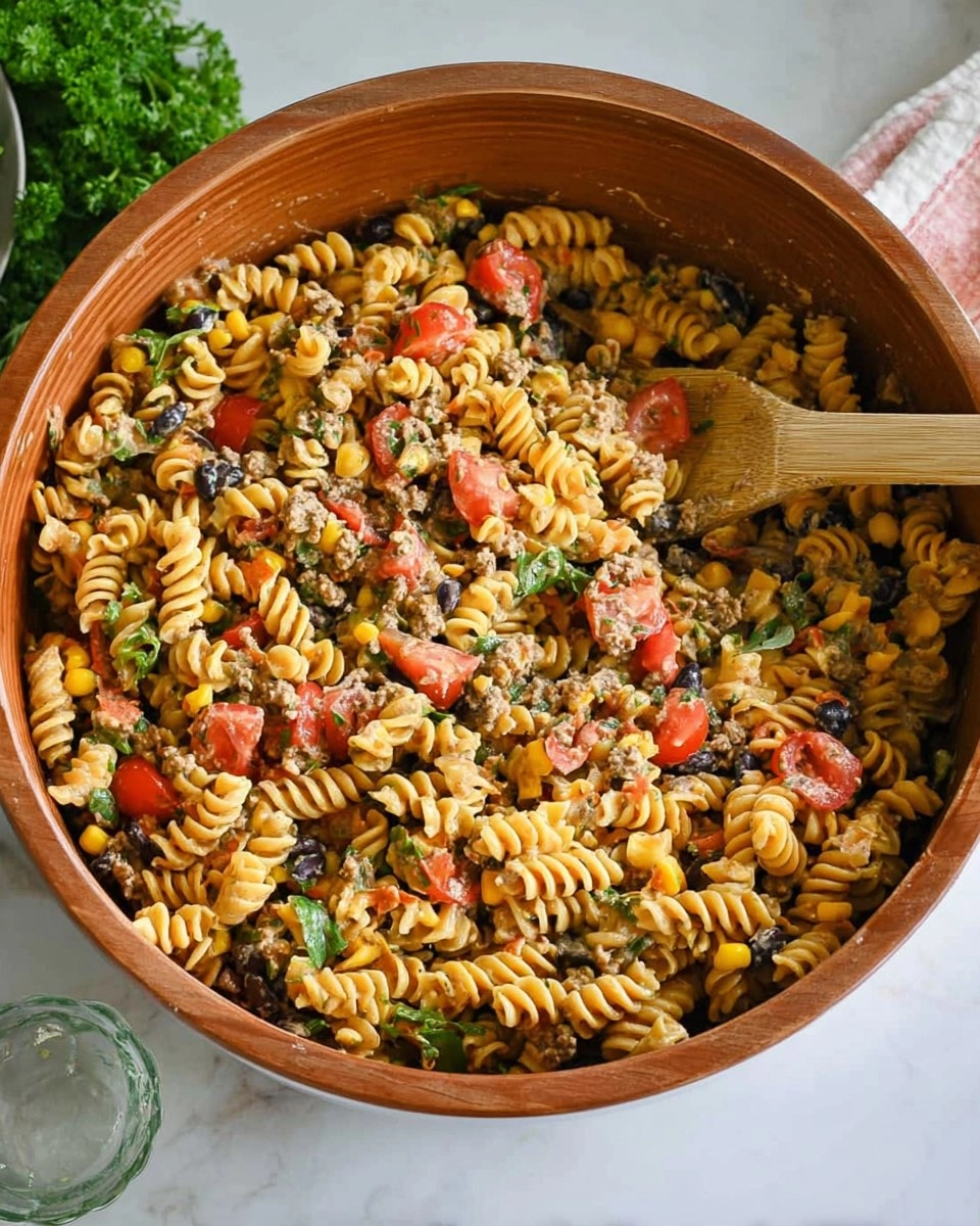 Healthy Taco Pasta Salad (Meal-Prep Friendly) 134 Healthy Taco Pasta Salad (Meal-Prep Friendly)