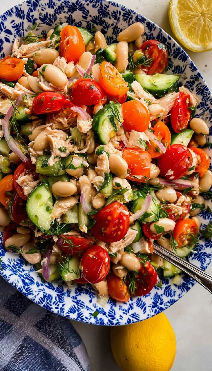 Mediterranean White Bean Tuna Salad