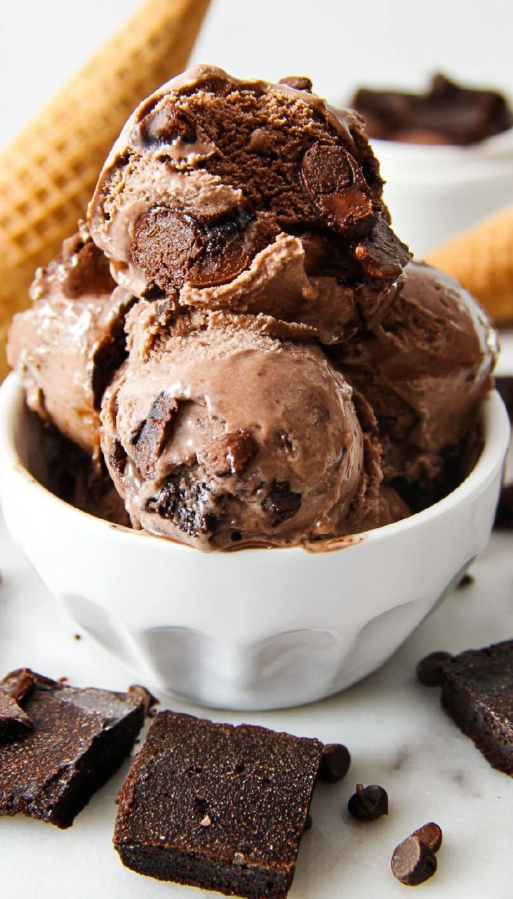 No Churn Chocolate Fudge Brownie Ice Cream 80 No Churn Chocolate Fudge Brownie Ice Cream