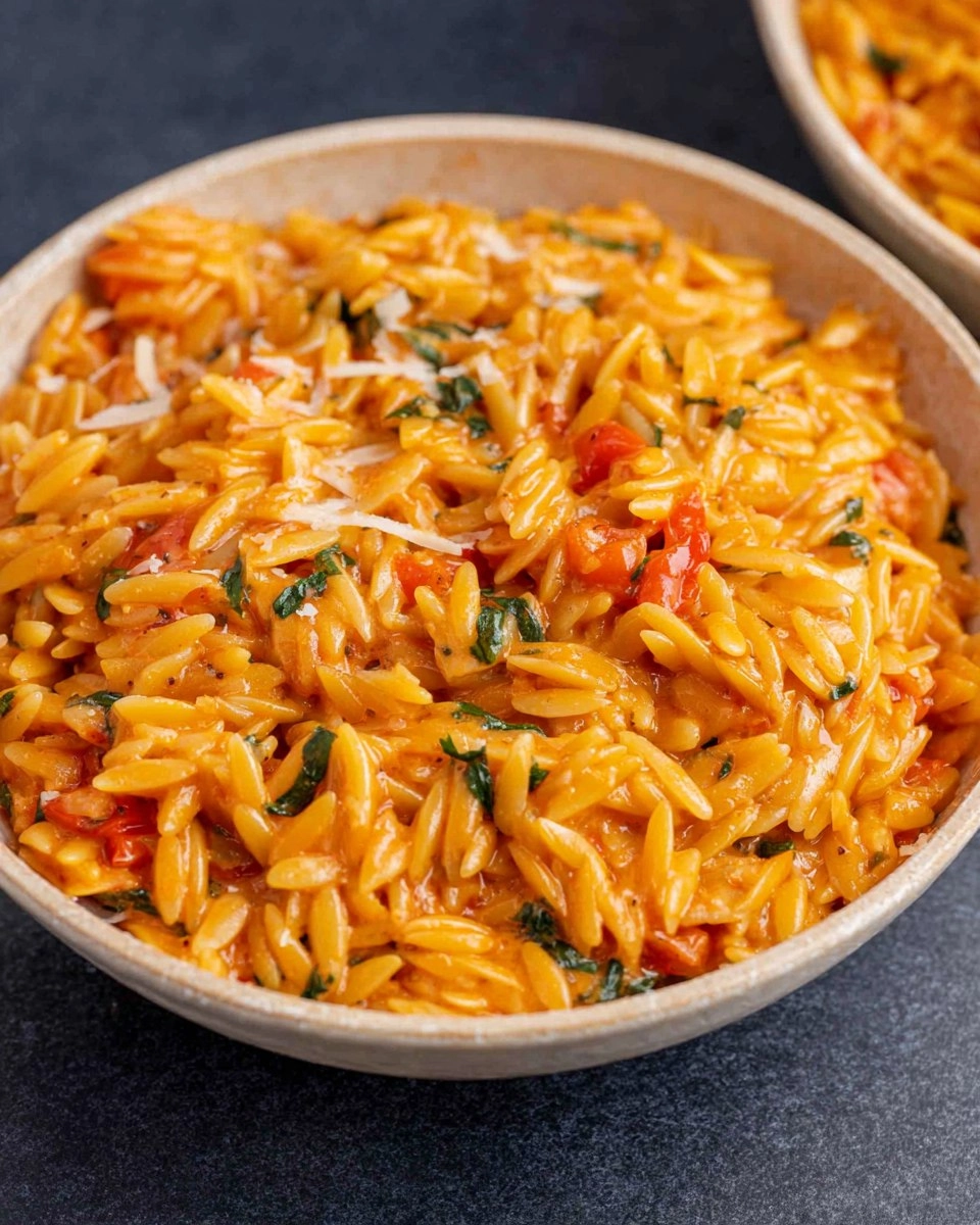 One Pot Creamy Tomato Orzo 1 One-Pot-Creamy-Tomato-Orzo-Recipe
