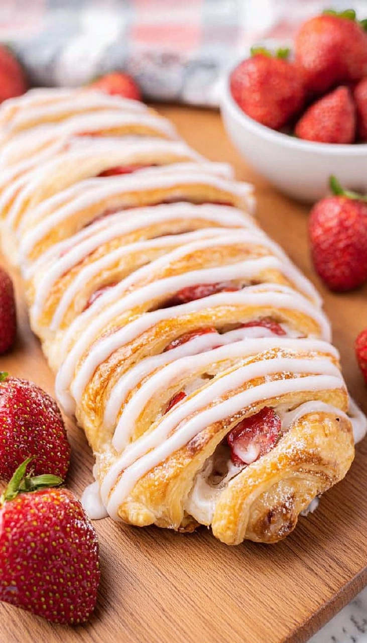 Strawberry Cream Cheese Danish | Easy Puff Pastry Breakfast Pastry