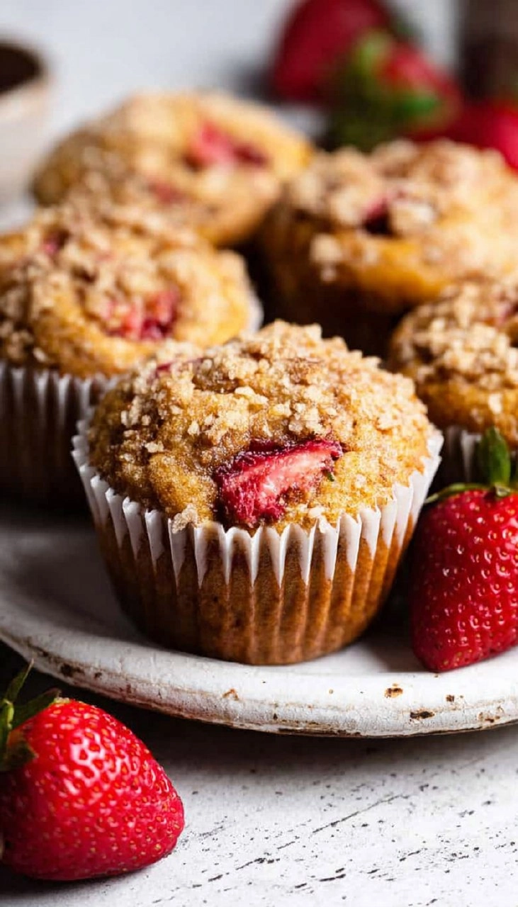 Almond Flour Strawberry Muffins