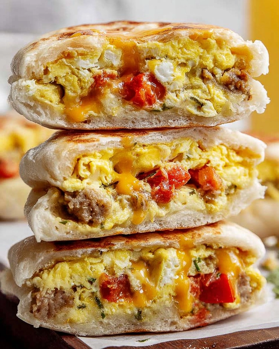 Breakfast-Stuffed-Cottage-Cheese-English-Muffins-High-Protein-Recipe