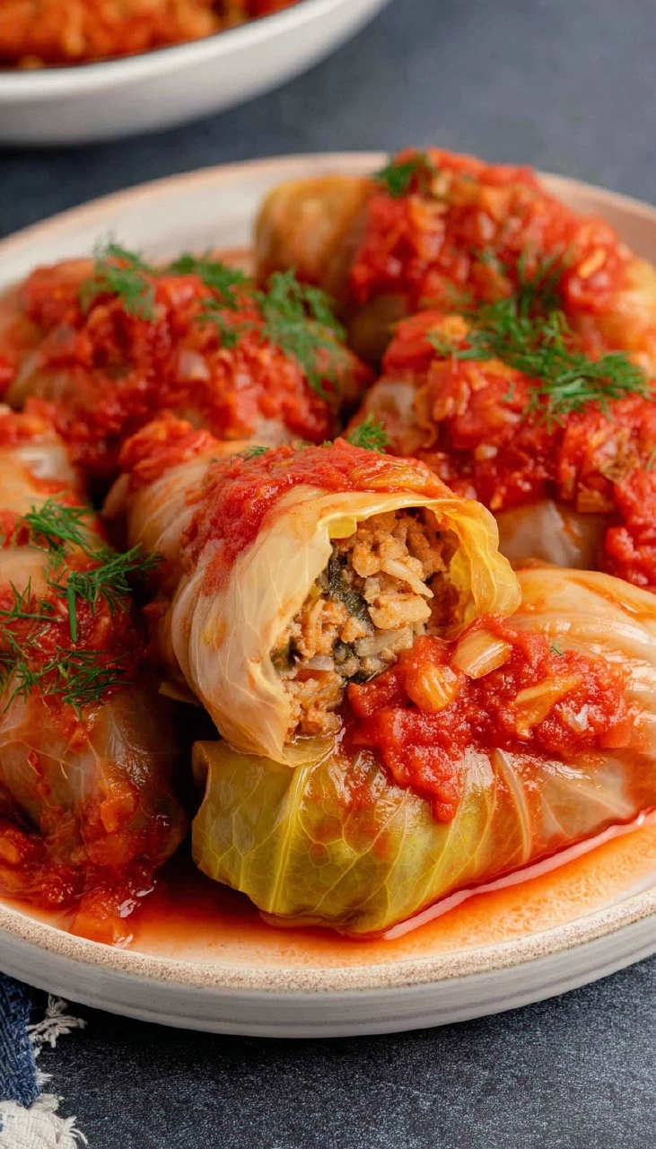 Easy Vegan Stuffed Cabbage Rolls