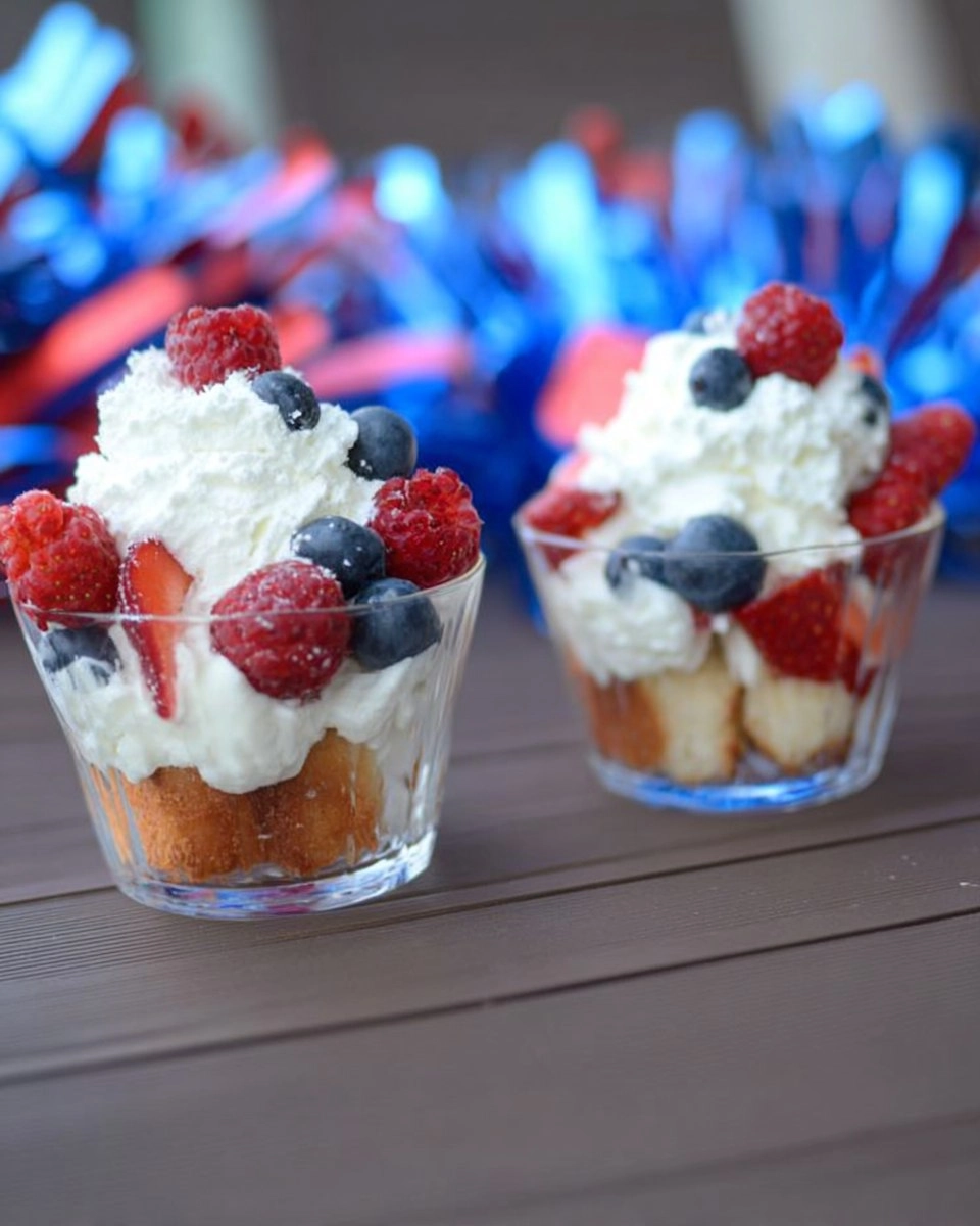 Fourth of July Mini Shortcake Cups