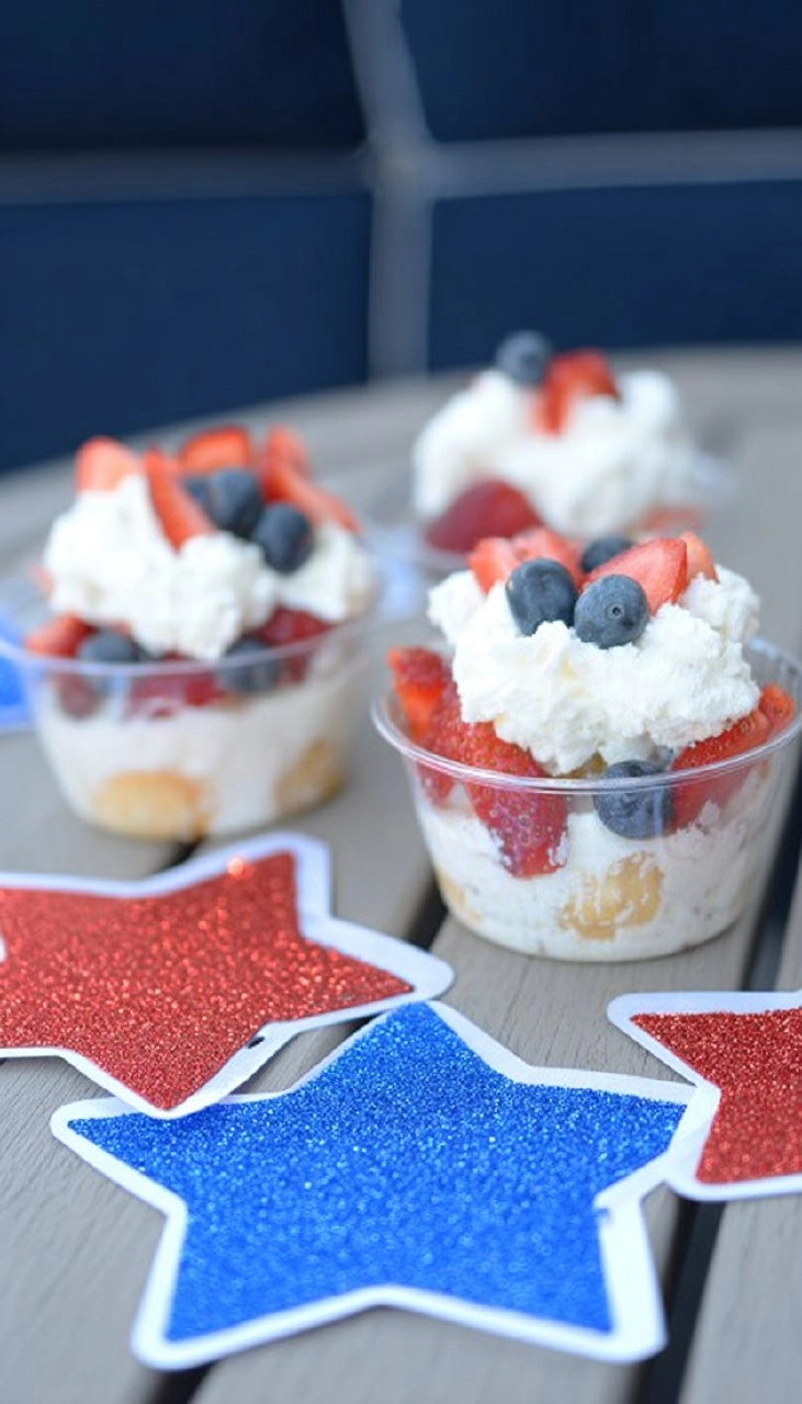 Fourth of July Mini Shortcake Cups