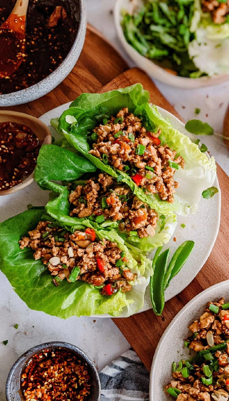 Ground Chicken Lettuce Wraps
