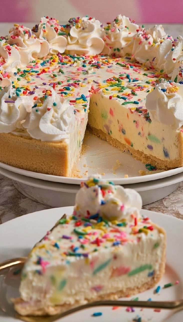 No-Bake Funfetti Cheesecake 110 No-Bake Funfetti Cheesecake