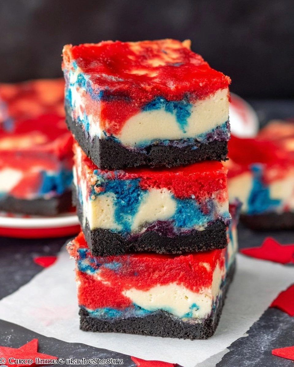 Red White and Blue Cheesecake Bars