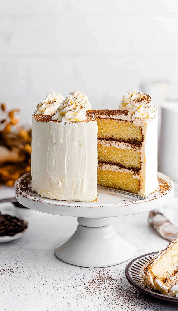 Tiramisu Cake (Light & Fluffy)