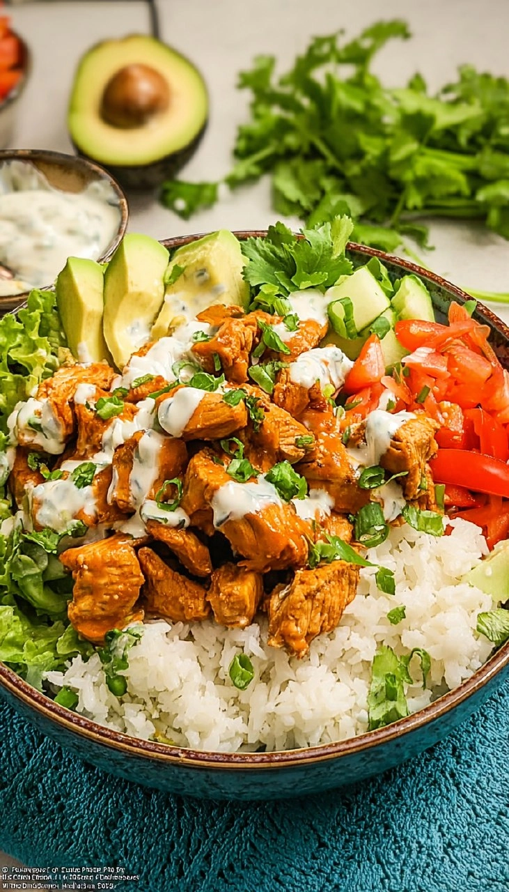 Buffalo Chicken Bowl (With Rice)