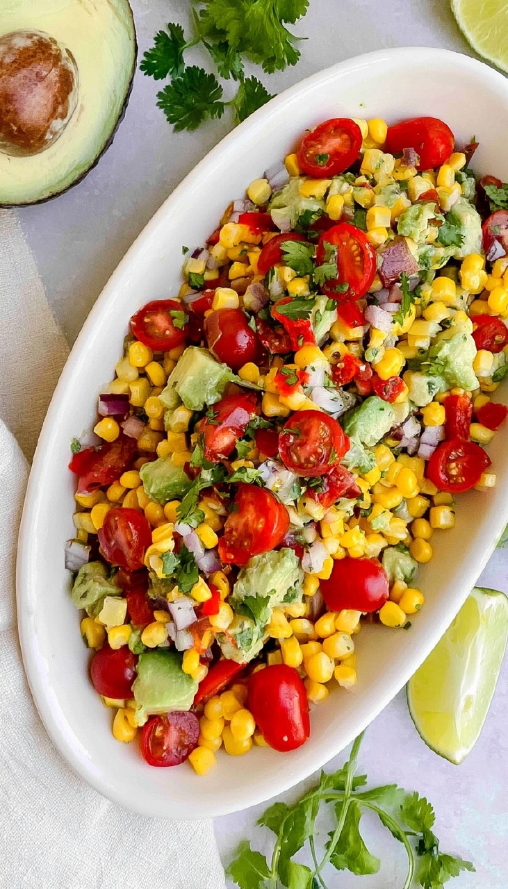 Corn Tomato Avocado Salad (with Cilantro Lime Vinaigrette) 75 Corn Tomato Avocado Salad (with Cilantro Lime Vinaigrette)