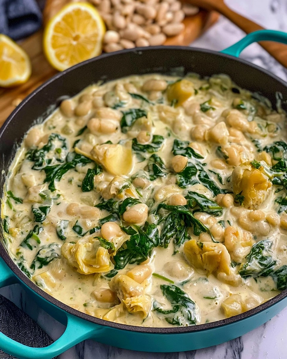 Creamy Spinach Artichoke Butter Beans