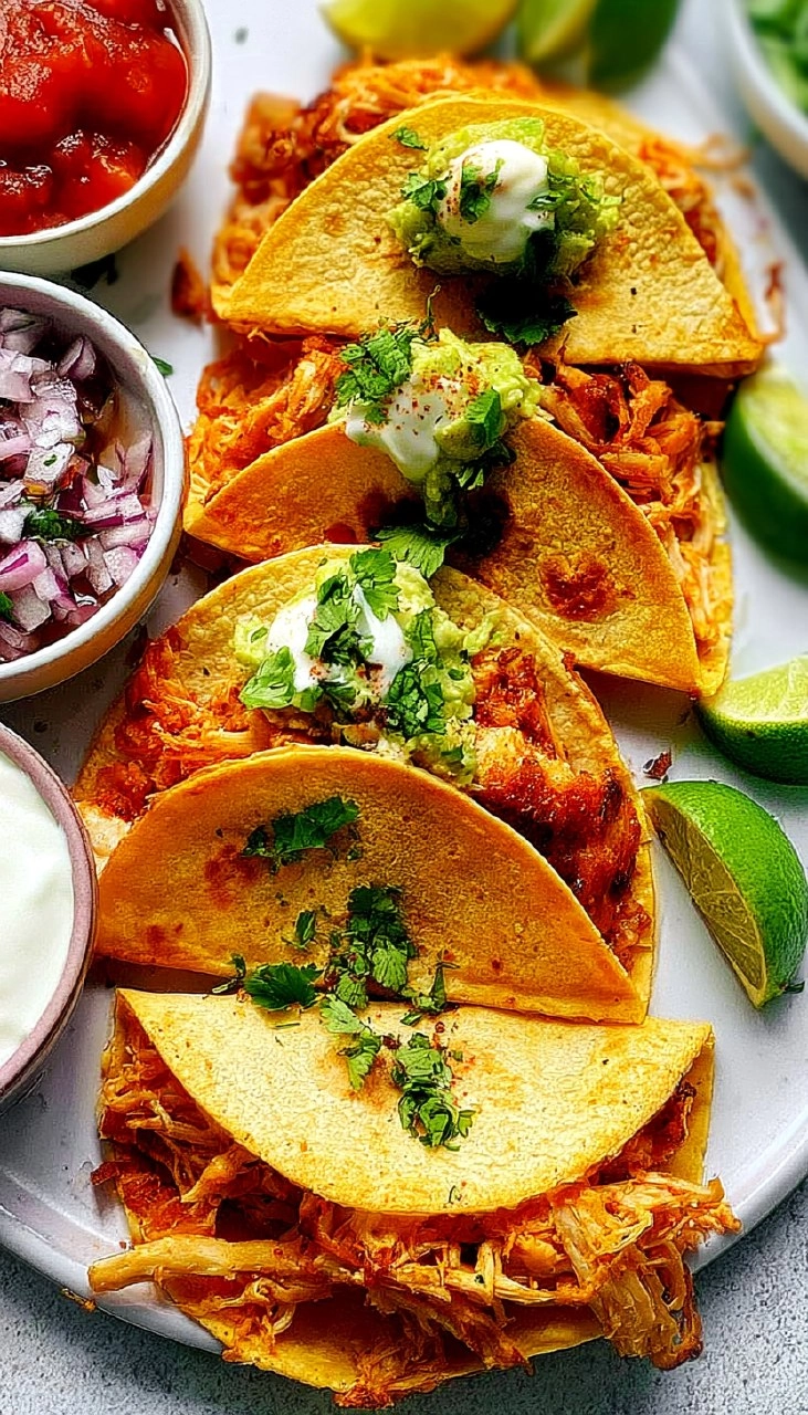 Crispy Baked Chicken Tacos