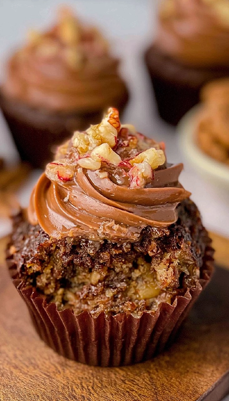 German Chocolate Cupcakes