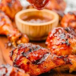 Grilled-BBQ-Chicken-Drumsticks-Sticky-Smoky-Summer-Cookout-Chicken-Recipe