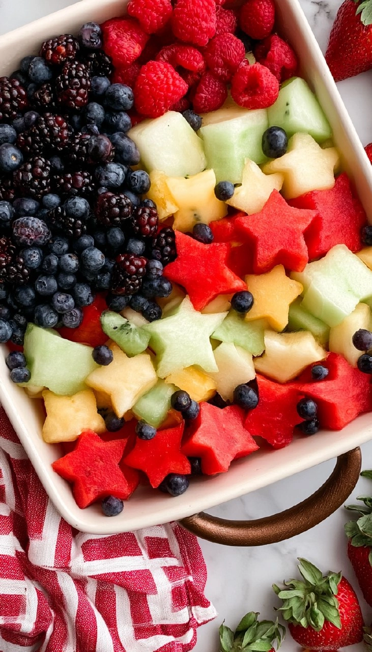 Red, White and Blue Fruit Salad | Patriotic Summer Side Dish