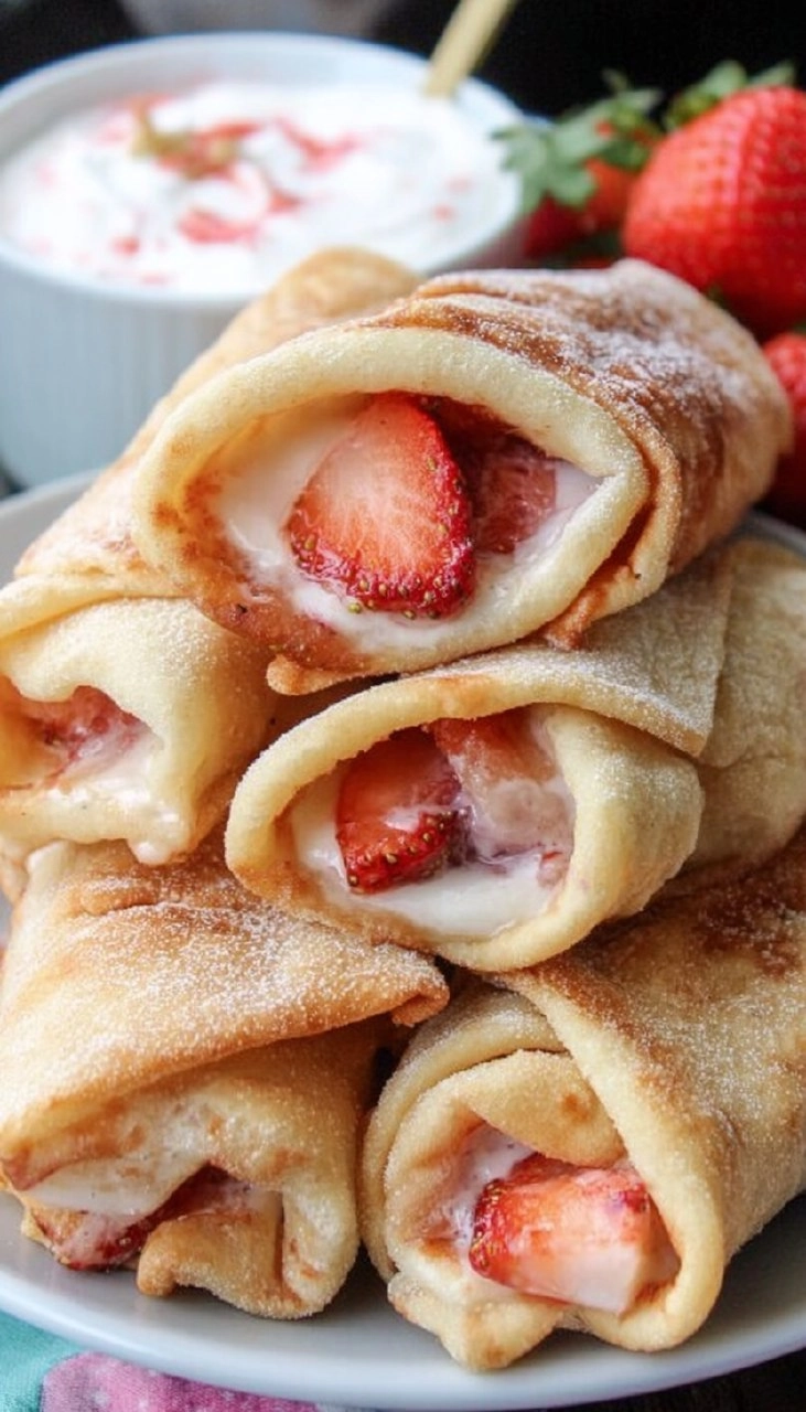 Strawberry Cheesecake Chimichangas