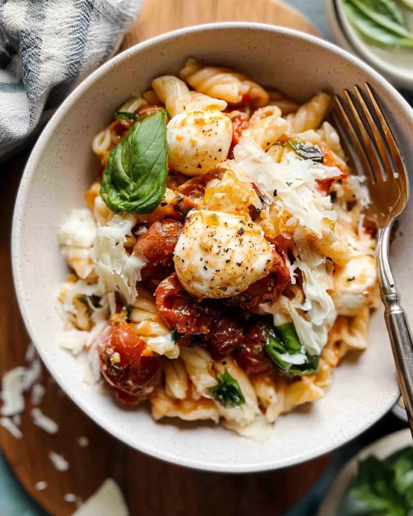 Caprese-Pasta-Easy-Tomato-Mozzarella-Pasta-Recipe