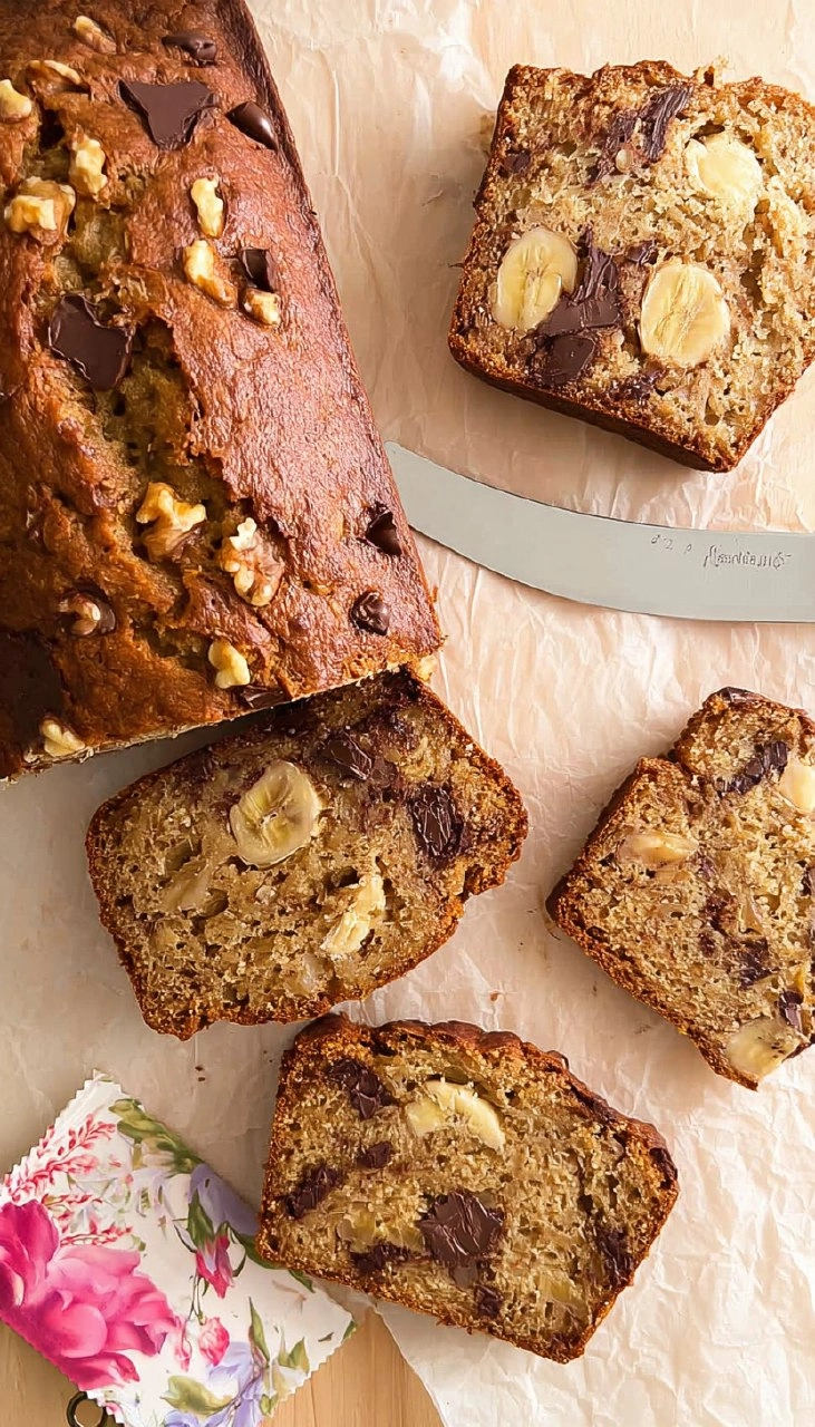 Chocolate Chip Walnut Banana Bread