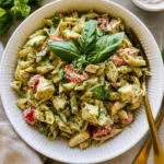 Creamy Chicken Pesto Pasta Salad 121 Creamy-Chicken-Pesto-Pasta-Salad-Recipe