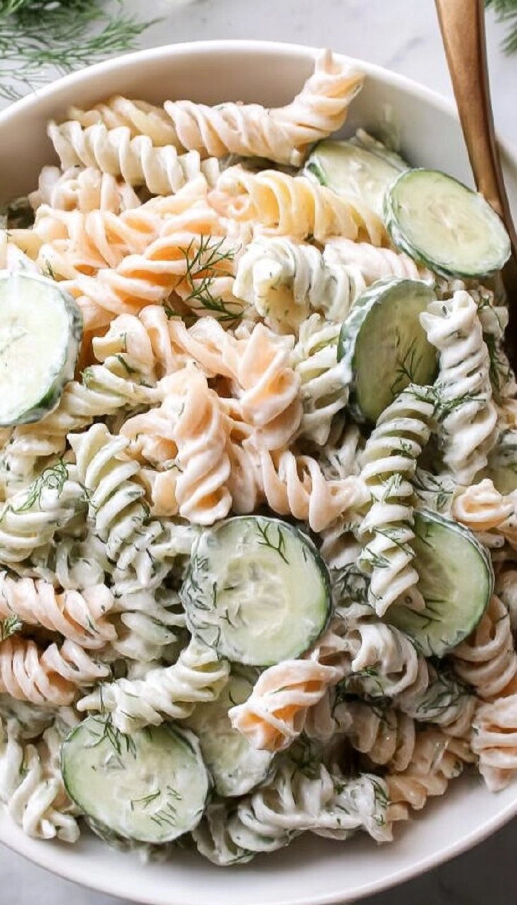 Creamy Cucumber Pasta Salad