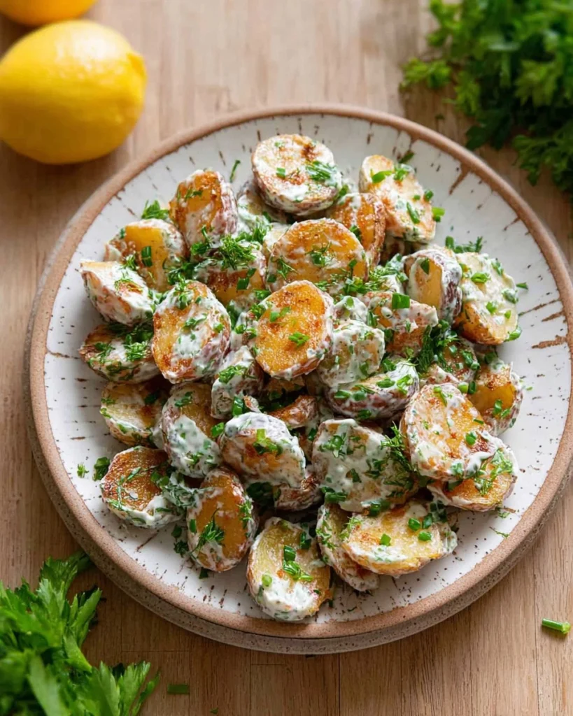 Crispy-Potato-Salad-with-Creamy-Herb-Yogurt-Dressing-Recipe