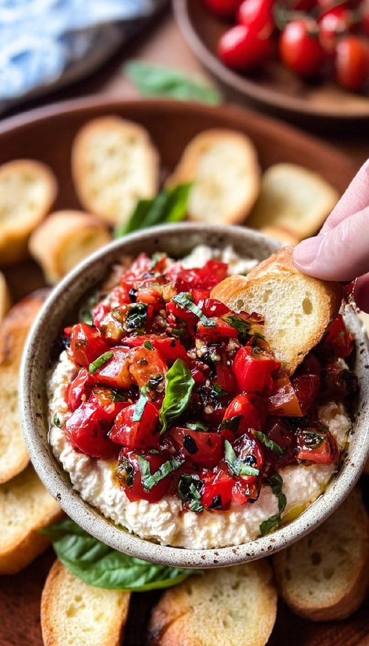Easy Boursin Bruschetta Dip