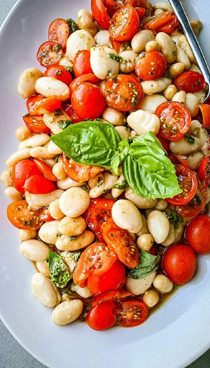 Easy Caprese White Bean Salad 65 Easy Caprese White Bean Salad