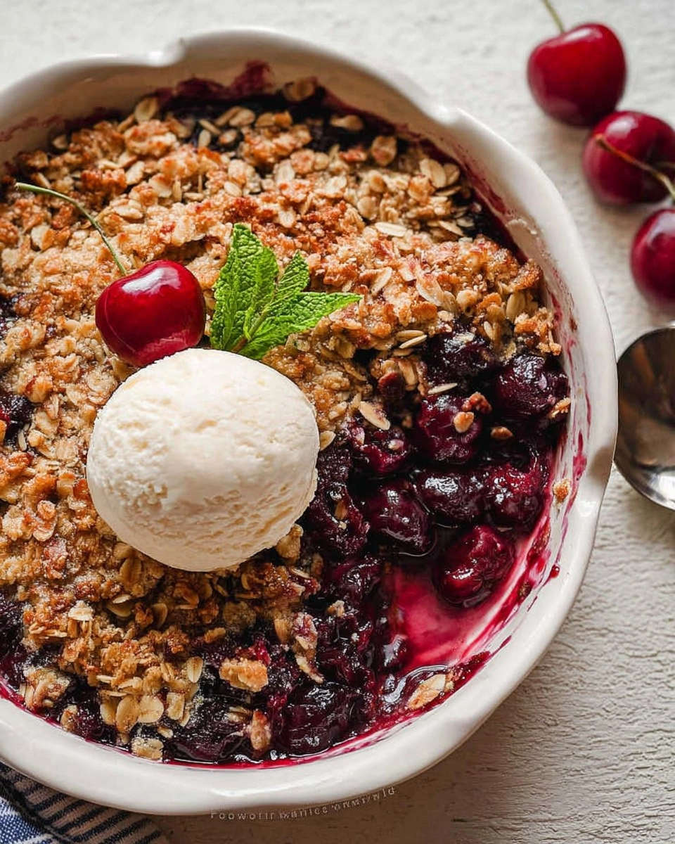 Homemade Cherry Crisp