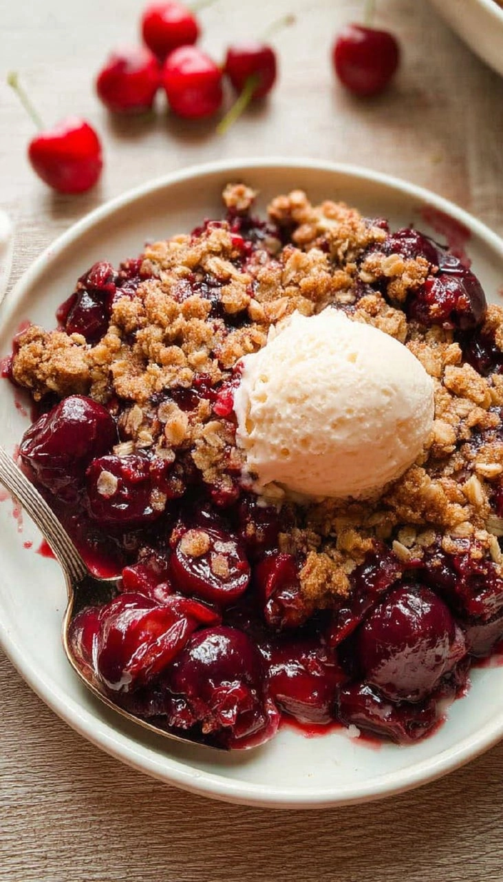 Homemade Cherry Crisp