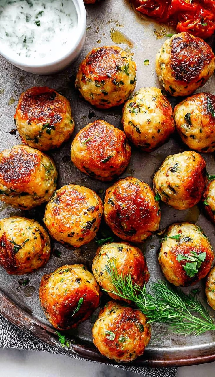 Mediterranean Chicken Meatballs 110 Mediterranean Chicken Meatballs