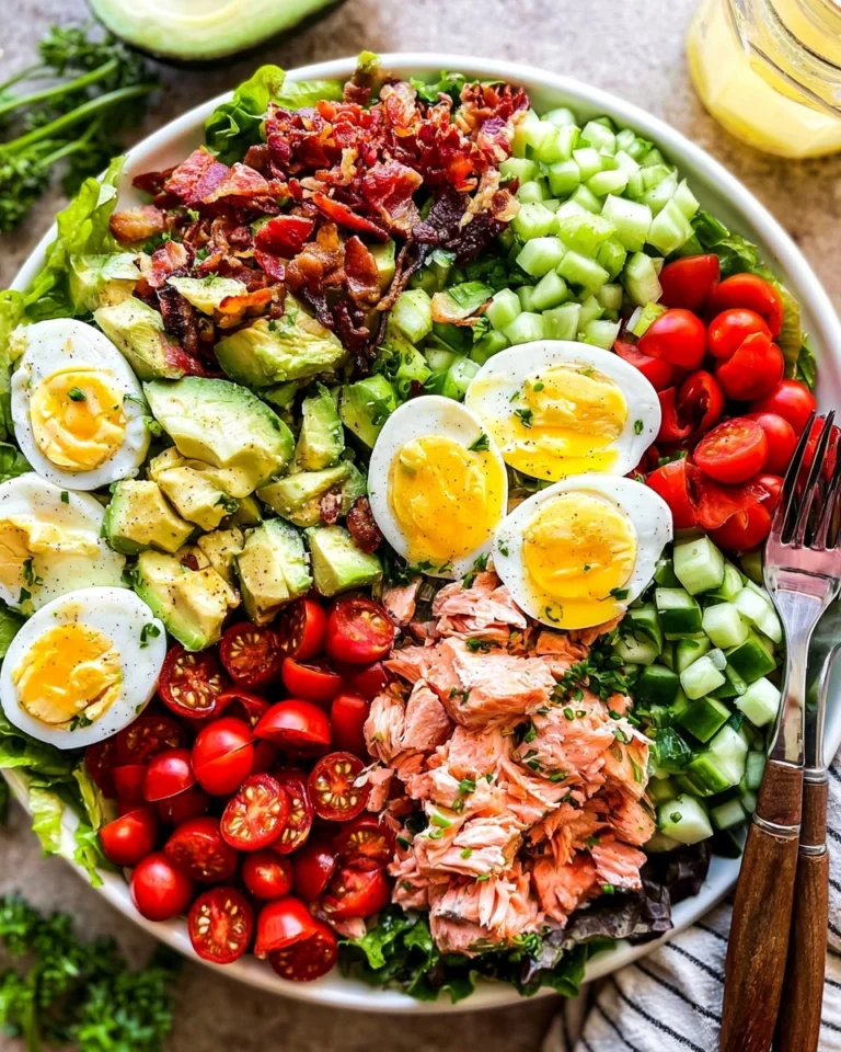 Salmon-Cobb-Salad-with-Avocado-and-Bacon-Whole30-Keto-Recipe