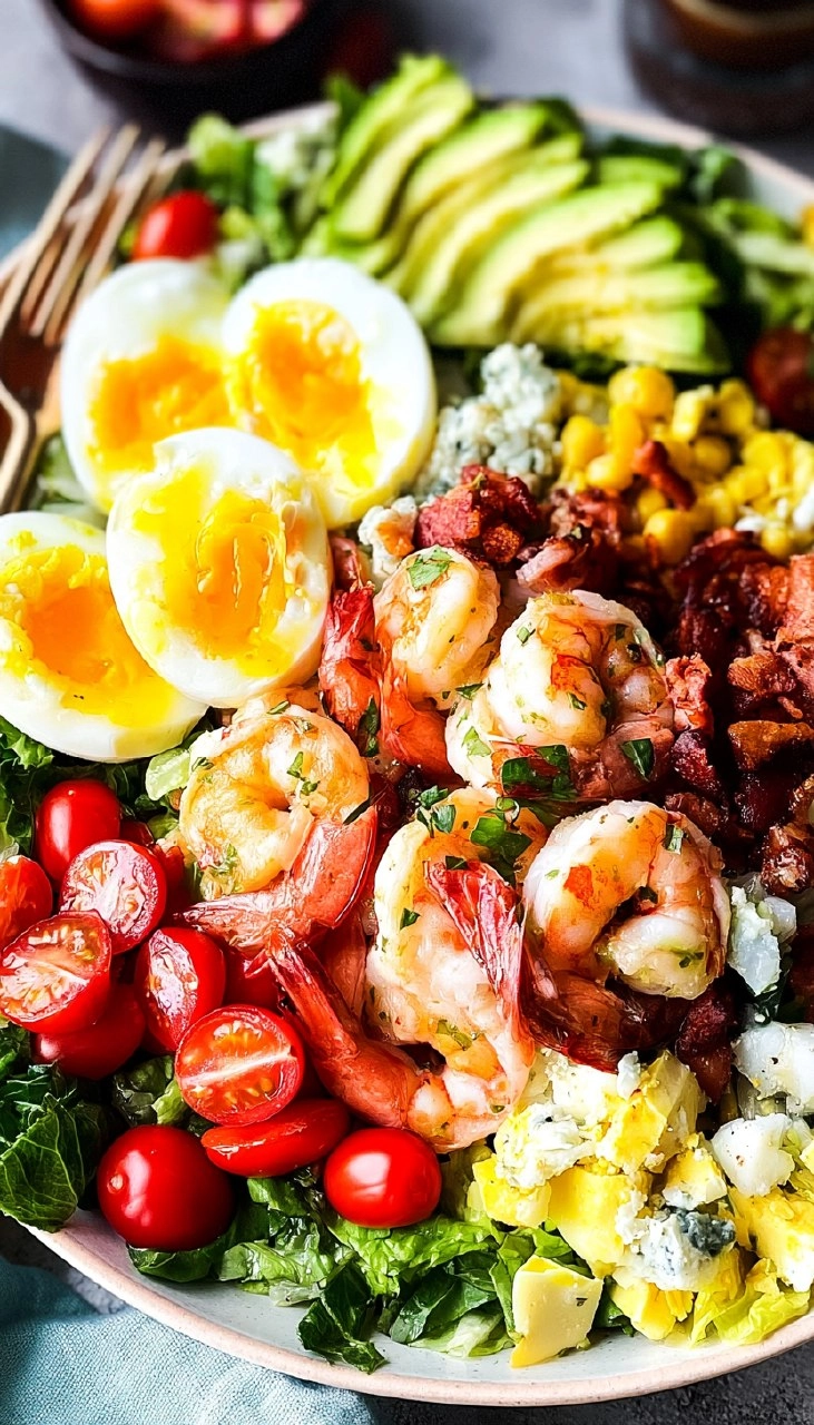 Shrimp Cobb Salad (Healthy, Easy Summer Dinner) 95 Shrimp Cobb Salad (Healthy, Easy Summer Dinner)